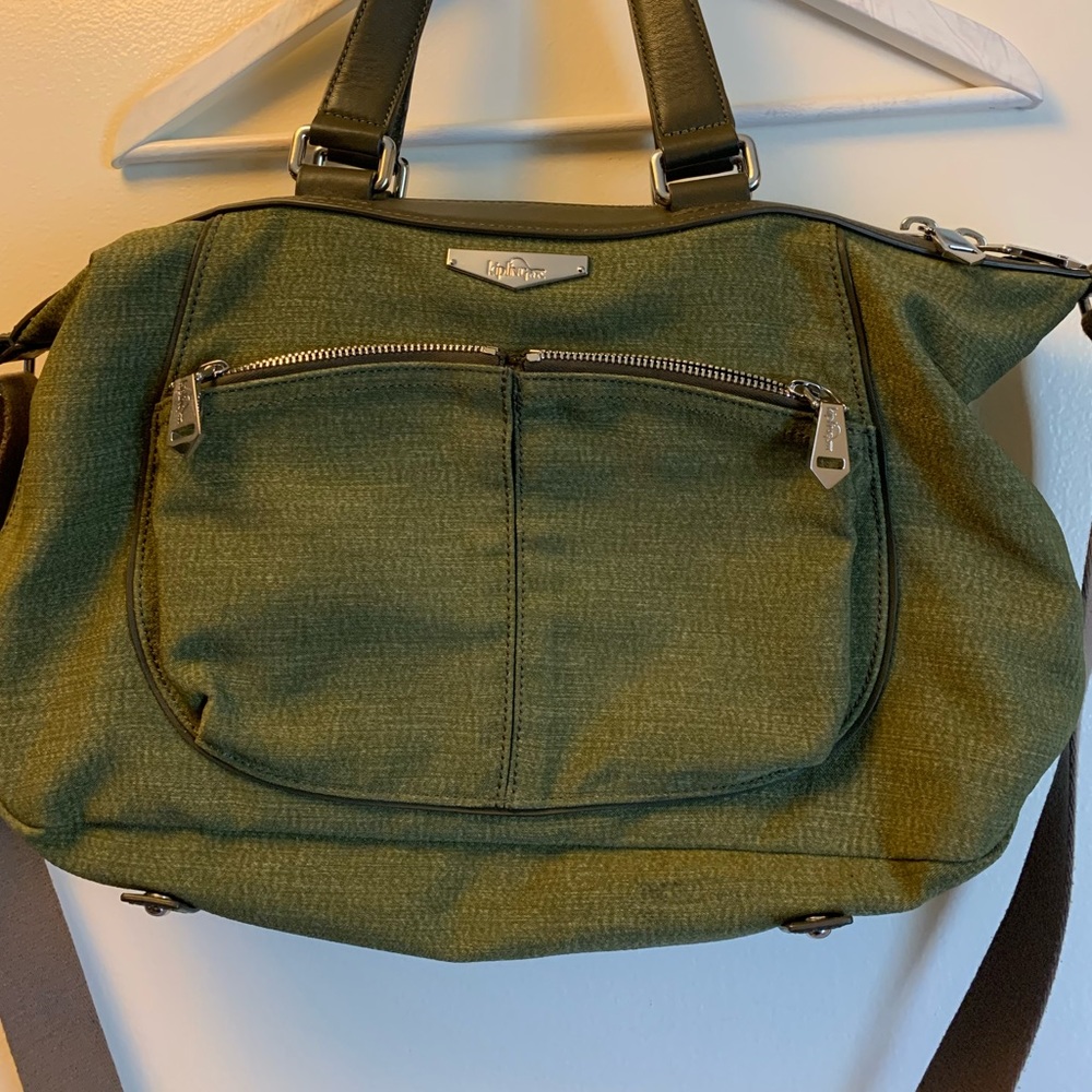 Large Kipling Bag with Top Handles & Long Strap